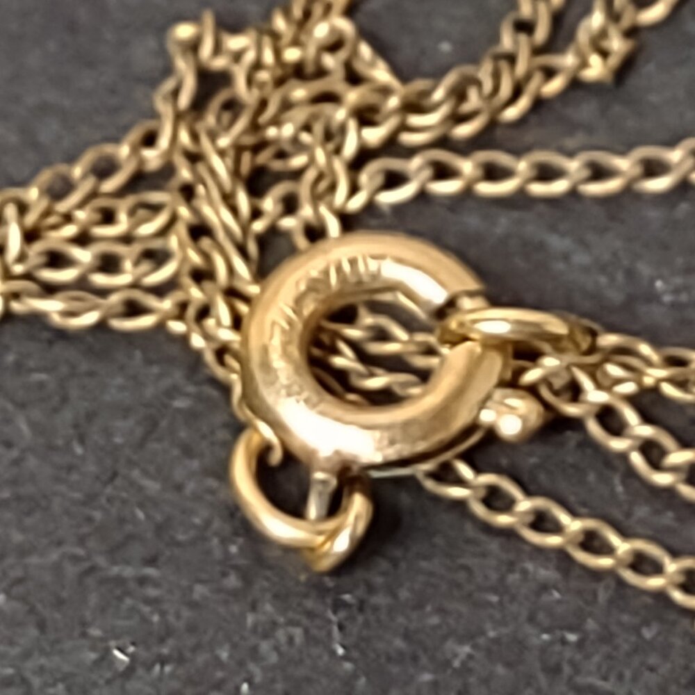 15" Lucky Four Leaf Clover 12K GF Pendant Necklace - Picture 5 of 11